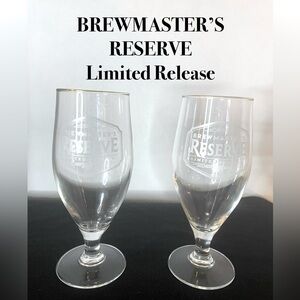 BREWMASTER’S RESERVE Limited Release Two Beer Glasses 12 oz.